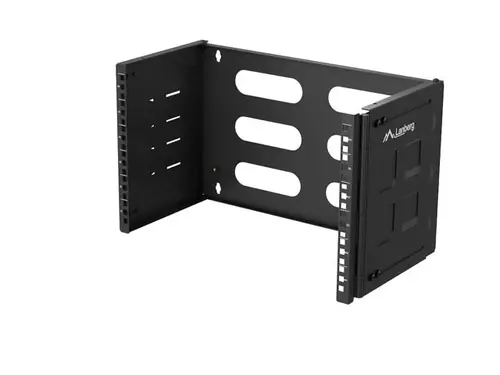 Аксесоар, Lanberg Folding Bracket, wall-mount 19" 6U 497x400/240, Black - image 1