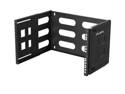 Аксесоар, Lanberg Folding Bracket, wall-mount 19" 6U 497x400/240, Black - image 3