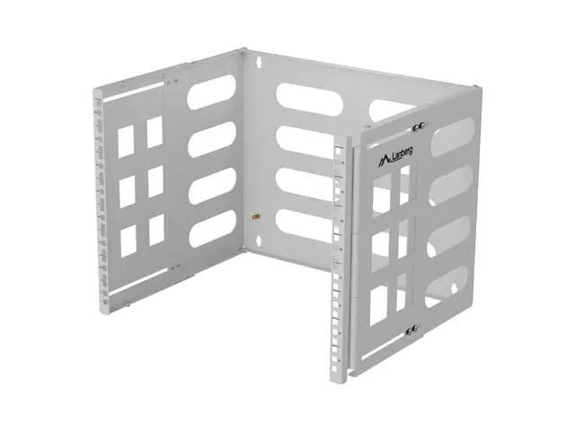 Аксесоар, Lanberg Folding Bracket, wall-mount 19" 8U 497x400/240, Grey - image 1