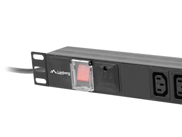 Разклонител, Lanberg power distribution unit (pdu) 19" 1U 16a 2m 8x iec c13 sockets black c20 - image 3
