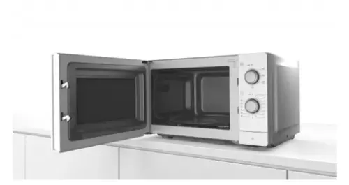 Микровълнова печка, Bosch FFL020MW0, SER2, Freestanding microwave, 800 W, 20 l, Number of power levels 5, 27 cm glass rotating plate, White - image 3