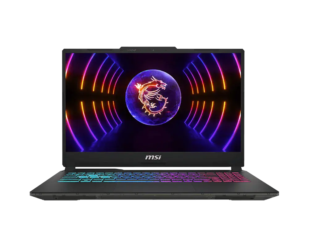 Лаптоп, MSI Cyborg 15 A13VEK, i5-13420H (8C/12T, up to 4.60GHz, 12 MB), GeForce RTX 4050 6GB GDDR6 194 AI TOPS, 15.6" FHD (1920x1080), 144Hz, IPS-Level, 16GB RAM 5200MHz, 512GB PCIe Gen4x4 SSD, WiFi 6E, BT5.3, 4-Zone RGB Kbd, NO OS, 53.5Whr, 1.98 kg