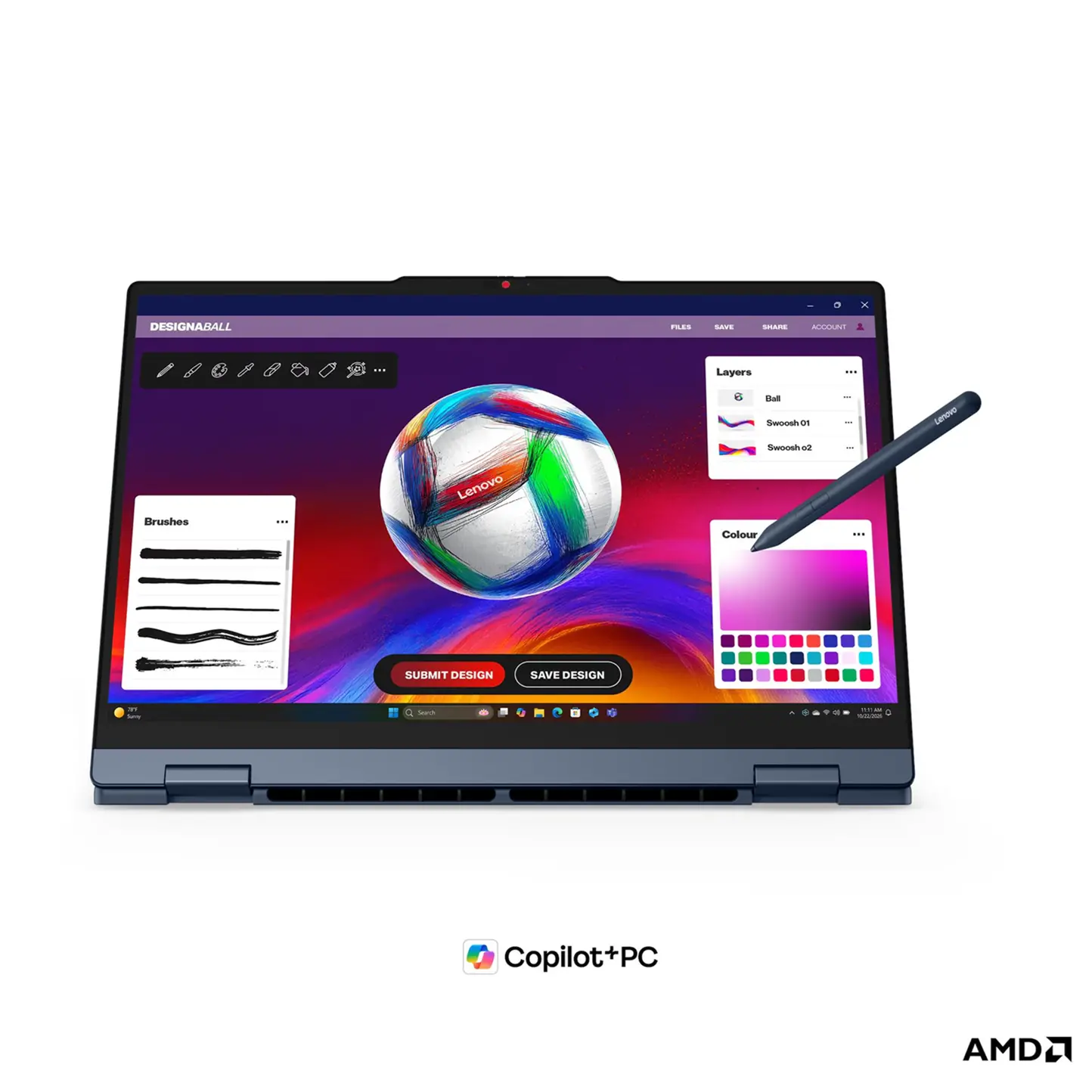 LENOVO IdeaPad 5 2-in-1 AMD Ryzen AI 7 445 15.3inch WUXGA 400N Touch 32GB DDR5 512GB PCIe W11H Cosmic Blue 3y + Pen - image 6