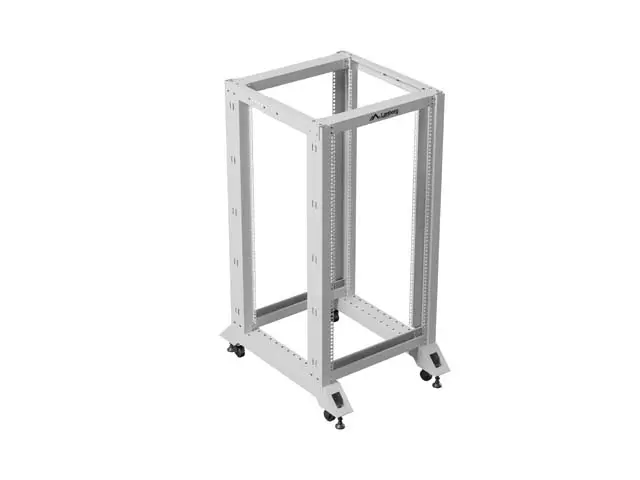 Комуникационен шкаф, Lanberg open rack 19" 22U 600x800, grey - image 3