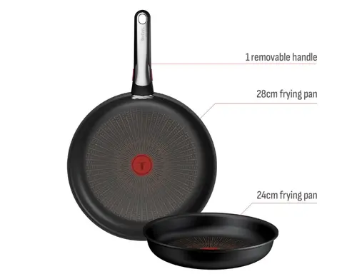 Комплект тигани и тенджери, Tefal P0009553 Set 3Pcs Excellence Plus G7 Bla - image 1