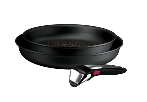Комплект тигани и тенджери, Tefal P0009553 Set 3Pcs Excellence Plus G7 Bla