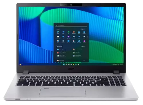 Лаптоп, Acer TravelMate P2 TMP215-55-TCO-5378, Intel Core 5 120U (1.4GHz up to 5.0GHz, 12MB), 15.6" FHD (1920x1080) IPS, 16GB DDR5(2x8GB), 512GB PCIe NVMe SSD, Intel Graphics, RG-45, WiFi 6E, BT 5.3, KB Backlit, TPM 2.0, FPR, Win 11 Pro EDU, 3Y, Silver