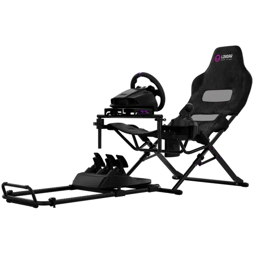 LORGAR FLEX RAF1, Sim Racing Cockpit Advanced, Foldable, 150x72x113 cm-playing, 38x72x126cm-folded, Black - image 1