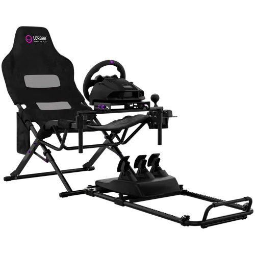LORGAR FLEX RAF1, Sim Racing Cockpit Advanced, Foldable, 150x72x113 cm-playing, 38x72x126cm-folded, Black - image 3
