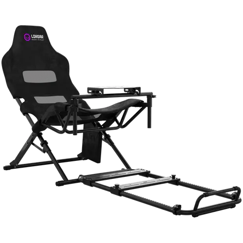 LORGAR FLEX RAF1, Cockpit Sim Racing Advanced, Pliabil, 150x72x113 cm în utilizare, 38x72x126cm pliat, Negru - 1
