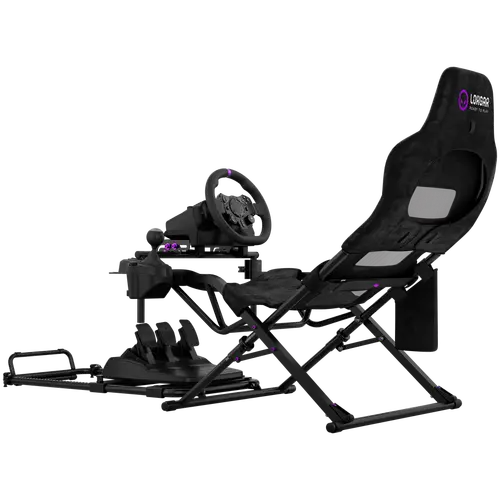 LORGAR FLEX RAF1, Sim Racing Cockpit Advanced, Foldable, 150x72x113 cm-playing, 38x72x126cm-folded, Black