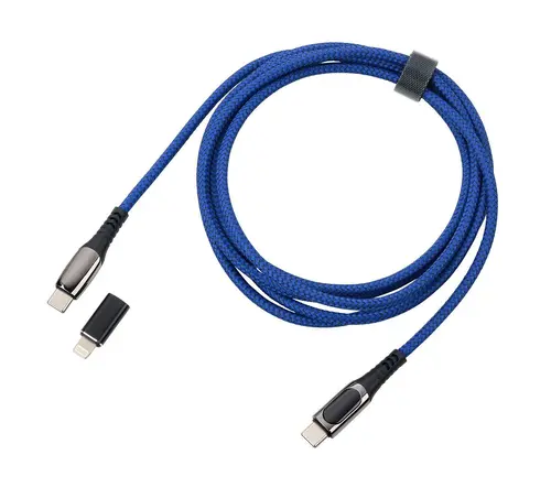 Кабел за зареждане Troika SPEEDY XL, син