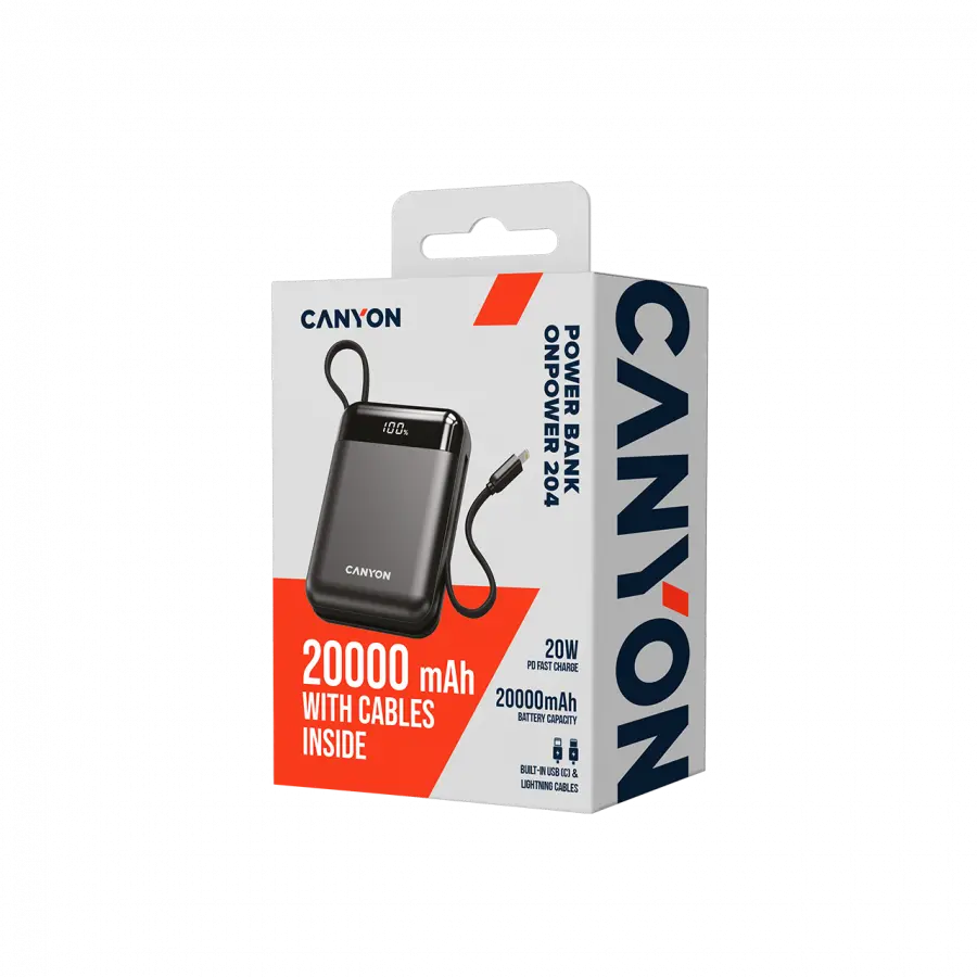 CANYON power bank OnPower 204 20000mah Black - image 4
