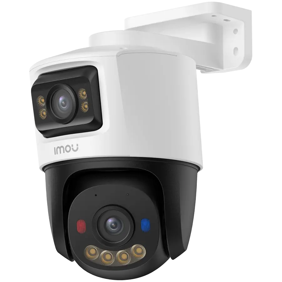 Imou Dual-Lens PoE Outdoor Smart IP PTZ Camera, 5MP+5MP, 3.6mm 76H, 0-260 Pan, 0-25 Tilt, IR up to 30m, H.265, 15 fps, 8x digital zoom, Motion detection, crossing line, Mic and Speaker, micro SD up to 512GB, 1x RJ45, PoE DC 12V, 1A