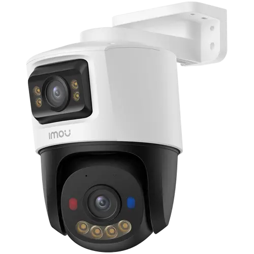 Imou Dual-Lens PoE Outdoor Smart IP PTZ Camera, 5MP+5MP, 3.6mm 76H, 0-260 Pan, 0-25 Tilt, IR up to 30m, H.265, 15 fps, 8x digital zoom, Motion detection, crossing line, Mic and Speaker, micro SD up to 512GB, 1x RJ45, PoE DC 12V, 1A