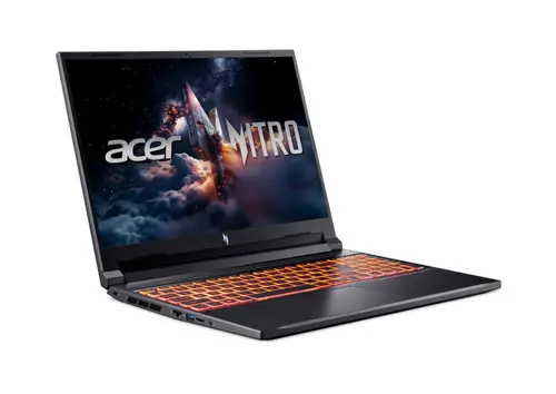Лаптоп, Acer Nitro V16, Intel  Core 9 270H(14C/20T, up to 5.80 GHz, 24MB),16" WQXGA (2560X1600) IPS 180Hz, 16GB, 1000GB SSD, RTX 5070 8GB GDDR7 , WiFi 6, BT.5.2, HD Cam, Micro SD card, KB Backlit, Linux , Black+Acer 15.6" Nitro Gaming Backpack Black/Red - image 2