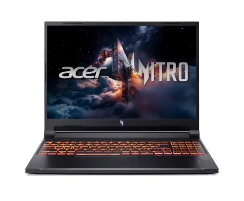 Лаптоп, Acer Nitro V16, Intel  Core 9 270H(14C/20T, up to 5.80 GHz, 24MB),16" WQXGA (2560X1600) IPS 180Hz, 16GB, 1000GB SSD, RTX 5070 8GB GDDR7 , WiFi 6, BT.5.2, HD Cam, Micro SD card, KB Backlit, Linux , Black+Acer 15.6" Nitro Gaming Backpack Black/Red