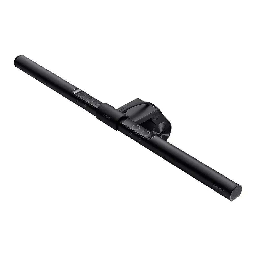 Дизайнерска лампа, BenQ (CW/WW) Monitor Light ScreenBar e-Reading lamp Light Source Dual Color LED, Color Rendering Index>95, Center Illuminance 930 lux (Height 45cm), Color Temp.2700K~6500K, Lighting Cover.(At 500 Lux) 60cmx30cm, USB Power, Aluminum alloy, PCB, BLACK AR17 - image 1