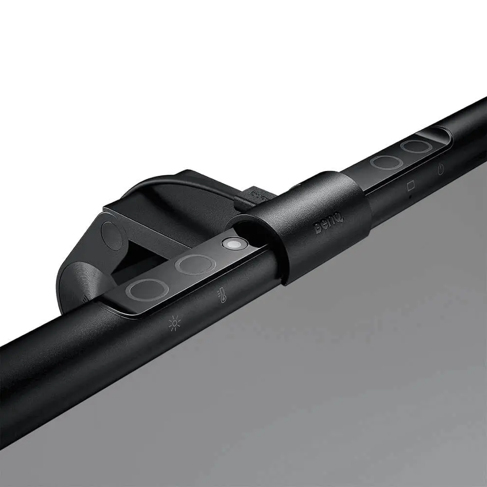 Дизайнерска лампа, BenQ (CW/WW) Monitor Light ScreenBar e-Reading lamp Light Source Dual Color LED, Color Rendering Index>95, Center Illuminance 930 lux (Height 45cm), Color Temp.2700K~6500K, Lighting Cover.(At 500 Lux) 60cmx30cm, USB Power, Aluminum alloy, PCB, BLACK AR17 - image 3