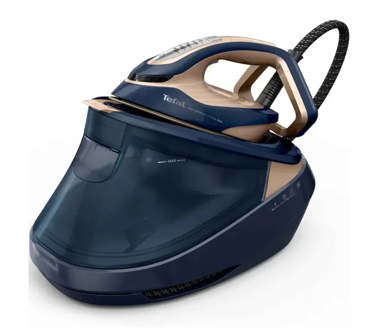 Generator de abur, Tefal GV9910E0 Pro Express Vision Max, culoare Blue Dune