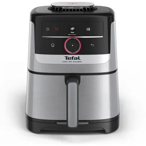 Уред за здравословно готвене, Tefal EY572DE1 Easy Fry XL SMART & SILENCE, stainless steel, 5L (1.2kg, 6 portions), 1550W, dual zones, detachable front, 8 automatic programs