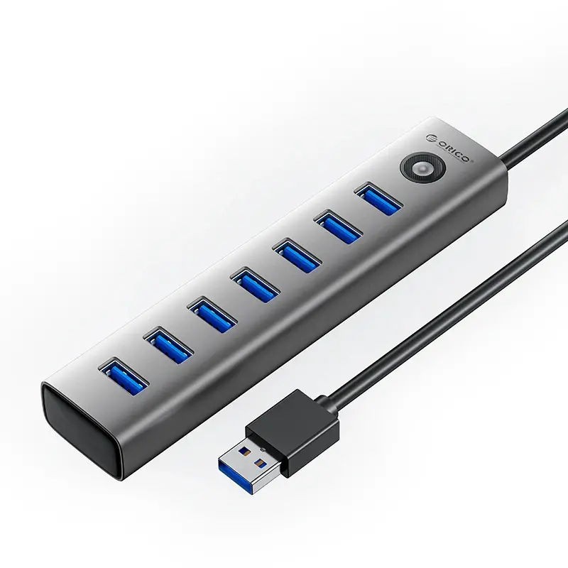 Orico hub USB USB3.0 HUB 7 porturi, negru - CL7U-U3-10-GY-BP