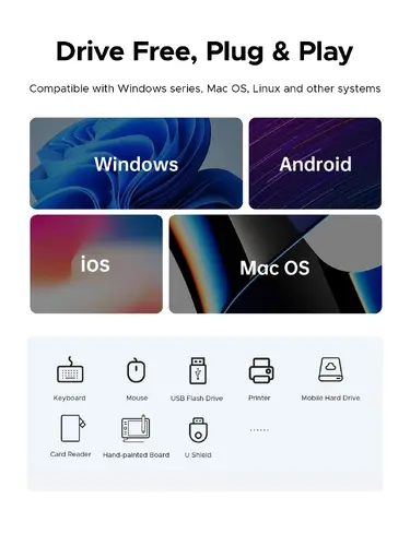 Orico хъб USB3.0 HUB 7 port Black - CL7U-U3-10-GY-BP - image 2