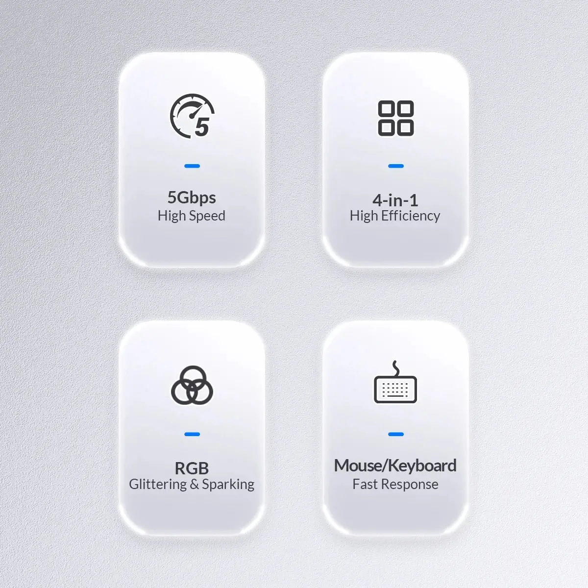 Orico hub HUB USB3.1 Type-C 4 port - 4 x USB3.0 White, Audio/Mic x 1 - YS4-C3-03-WH-BP - image 2