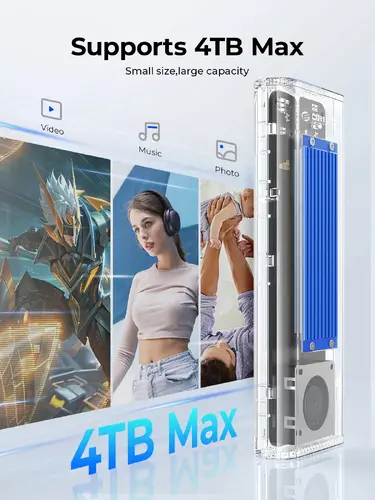 Orico външна кутия за диск Storage - Case - M.2 NVMe M key - 40Gbps, USB-A/USB-C - TCM2-U4-BK-BP - image 10