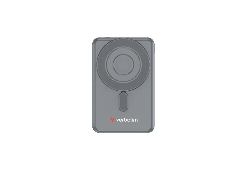 Външна батерия, Verbatim Charge 'n' Go 2C Power Bank Magnetic Wireless 5000mAh with 2 USB-C Cables & Stand Grey - image 1