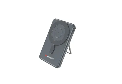 Външна батерия, Verbatim Charge 'n' Go 2C Power Bank Magnetic Wireless 5000mAh with 2 USB-C Cables & Stand Grey - image 6