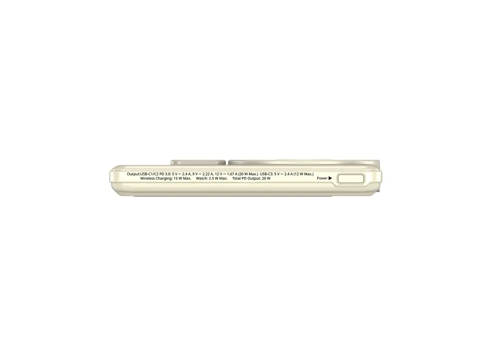 Външна батерия, Verbatim Charge 'n' Go 2C Power Bank Magnetic Wireless 5000mAh with 2 USB-C Cables & Stand Gold - image 4