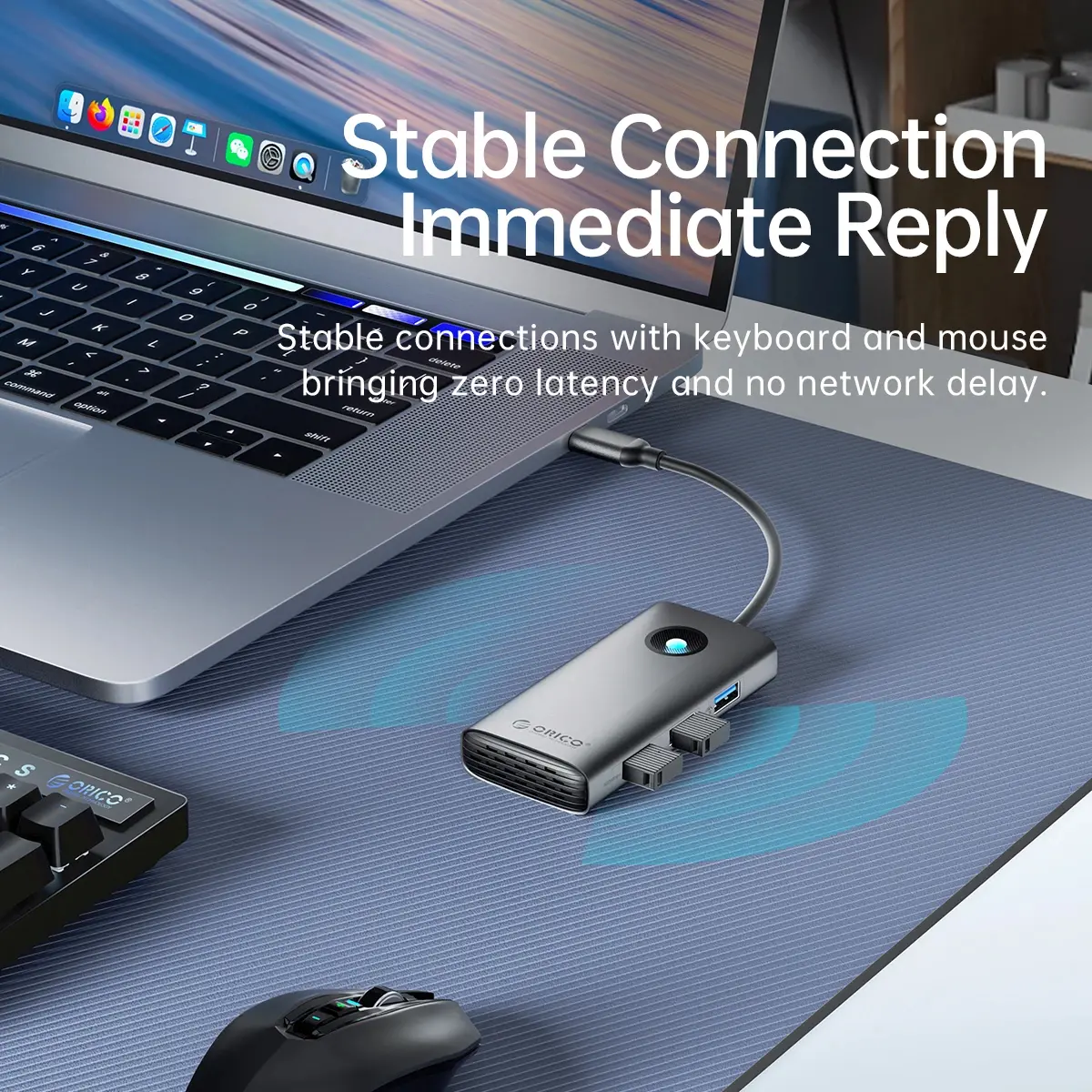 Orico докинг станция Docking Station Type-C - PW11-6P25R-GY-BP - HDMI, USB-A x 3, PD100W x 1, LAN (2.5Gbps) - image 12