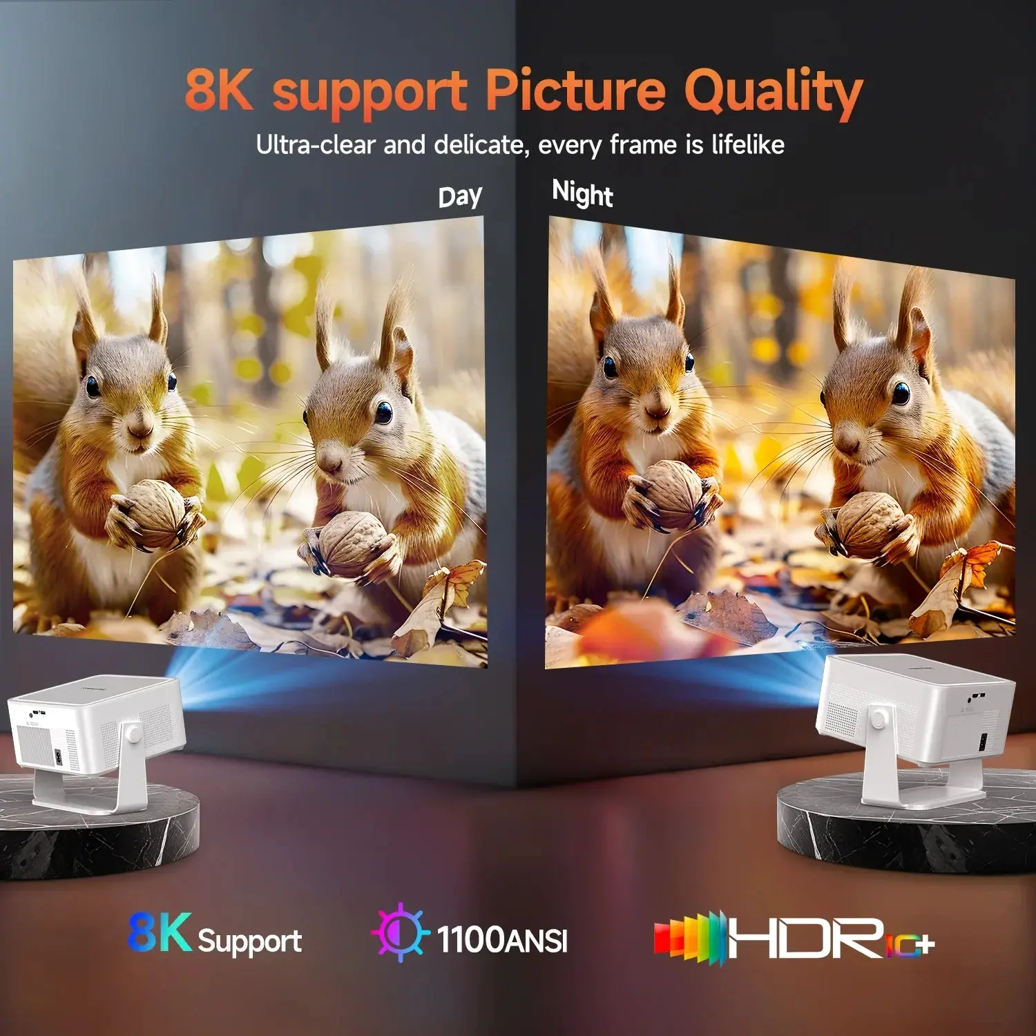MagCubic преносим мултимедиен проектор Portable Multimedia Projector HY450MAX - 8K, Android 14, Wi-Fi 6, Bluetooth 5.4 - image 5