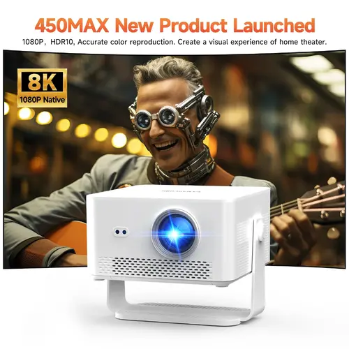 MagCubic φορητός πολυμεσικός προβολέας Portable Multimedia Projector HY450MAX - 8K, Android 14, Wi-Fi 6, Bluetooth 5.4 - 9