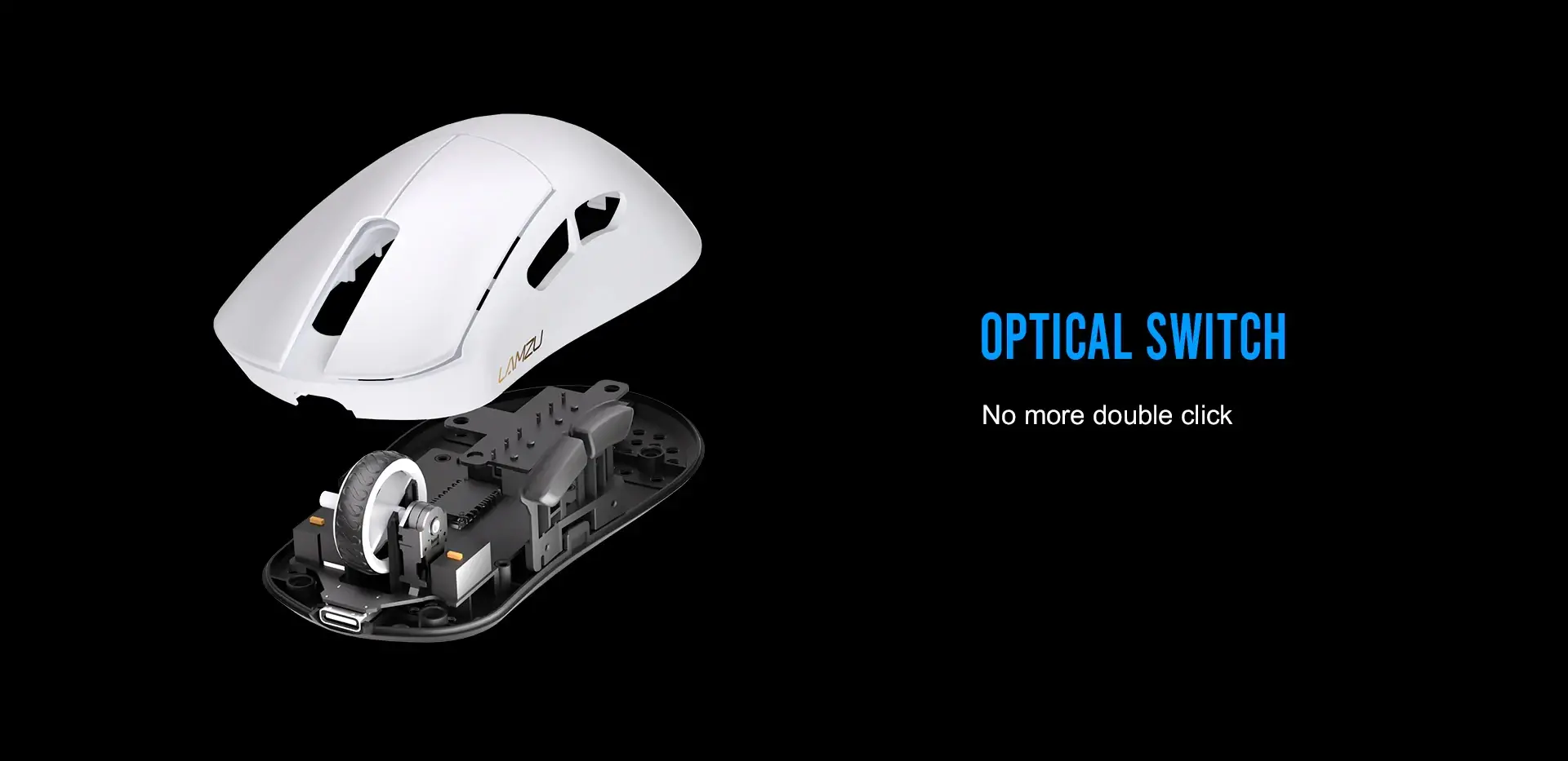 Lamzu професионална геймърска мишка PARO 8K White - Wireless Gaming Mouse - image 6