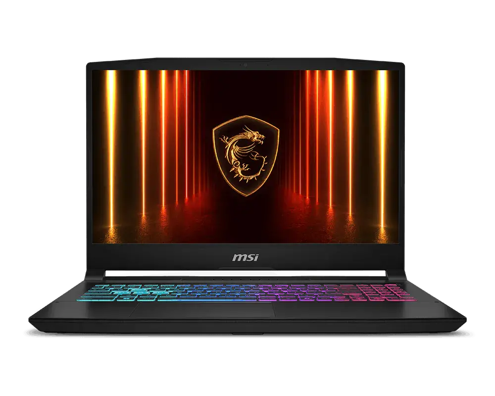Лаптоп, MSI Katana 15 HX B14WEK, i7-14650HX (16C/24T 8P+8E up to 5.2 GHz), NVIDIA GeForce RTX 5050 8GB GDDR7 440 AI TOPS, 15.6" QHD (2560x1440) 165Hz, IPS-Level, 16GB DDR5 1x16 5600MHz, 1TB SSD Gen4x4, Intel WiFi 6E, BT5.3, 4 Zone RGB Kbd, NO OS, 2.4kg