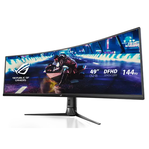 Monitor, Asus ROG STRIX Curved XG49VQ, 49" DFHD (3840x1080) monitor Gaming, VA, până la 144Hz, 125% sRGB, DP, HDMI, USB3.0, FreeSync 2 HDR - 3
