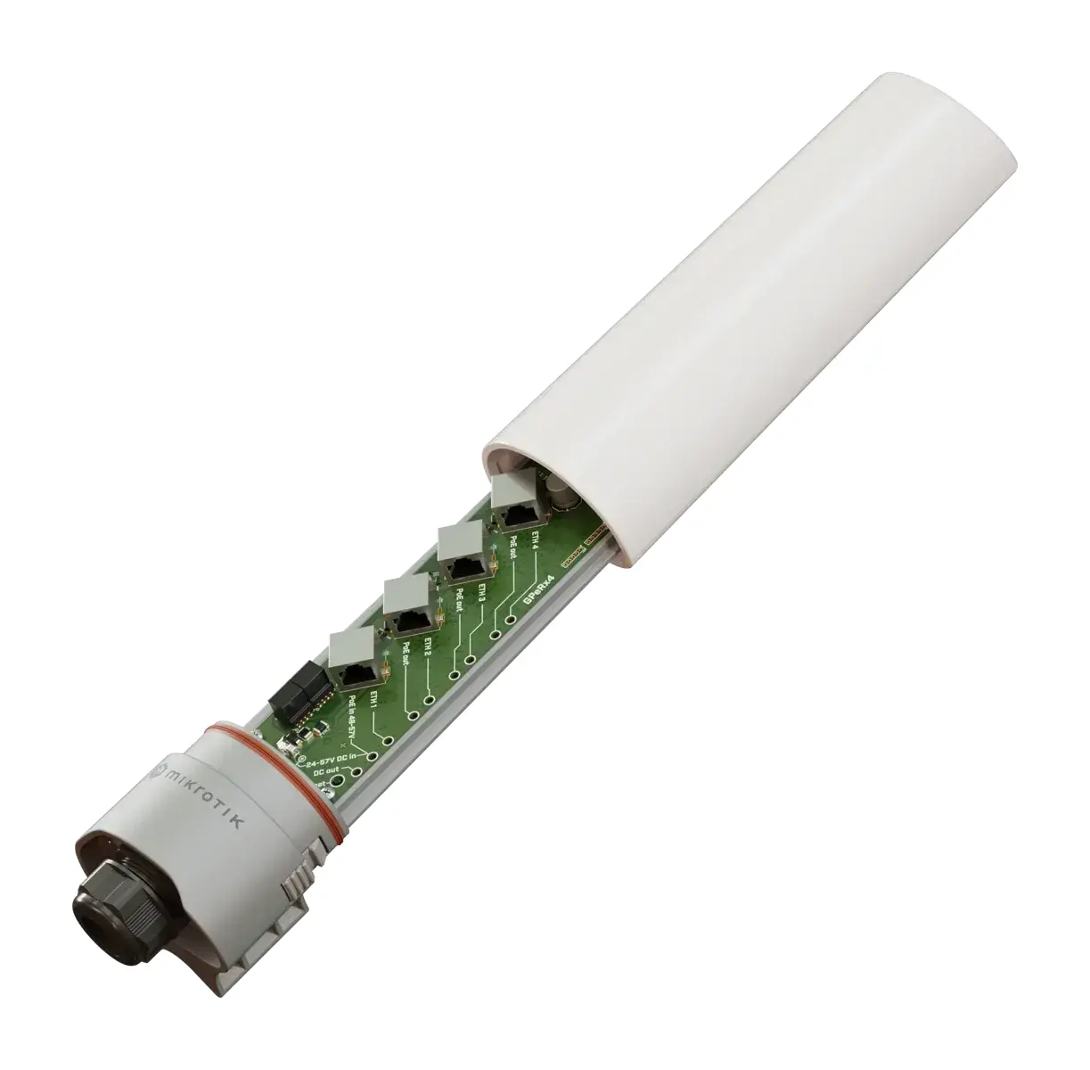 Mikrotik Επεκτάτης δικτύου PoE GPER14i, GPeRx4 με SwOS, εξωτερικός - image 2