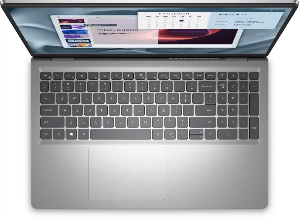 Лаптоп, Dell Pro 15 Essential PV15250, Intel Core 3 100U (6 cores, up to 4.7 GHz), 15.6" FHD (1920x1080) 120Hz WVA AG, 8GB, 1x8GB, DDR5, 4400MT/s, 512GB M.2 PCIe NVMe, Intel UHD Graphics, HD RGB cam, Wi-Fi 6, FPR, BG kbd, Ubuntu, Platinum Silver, 3Y PS - image 3