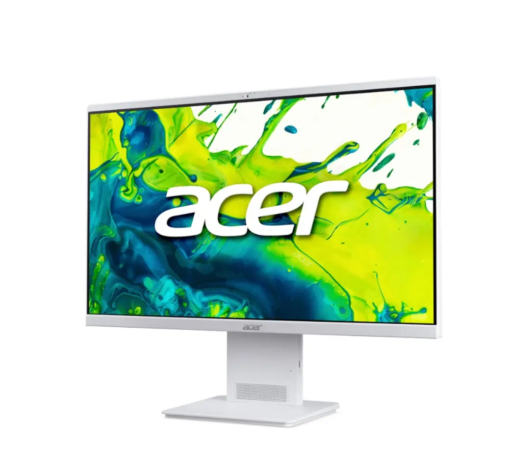 Настолен компютър - всичко в едно, Acer Aspire S24-B, 23.8'' AiO FHD (1920x1080) IPS 144Hz, Intel Core Ultra 5 115U (up to 4.20GHz, 10MB), 16GB DDR5, 1TB SSD, Intel Arc Graphics, no DVD, WiFi 7 & BT 5.4, 90W AC adapter, FHD IR cam, KBD & Mouse Wireless, No OS, Silver