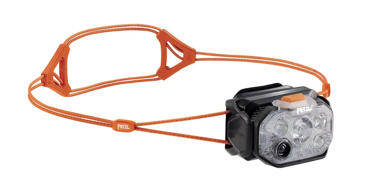 Челник PETZL SWIFT RL 2026, 1200 Лумена, Черен/оранжев - image 1