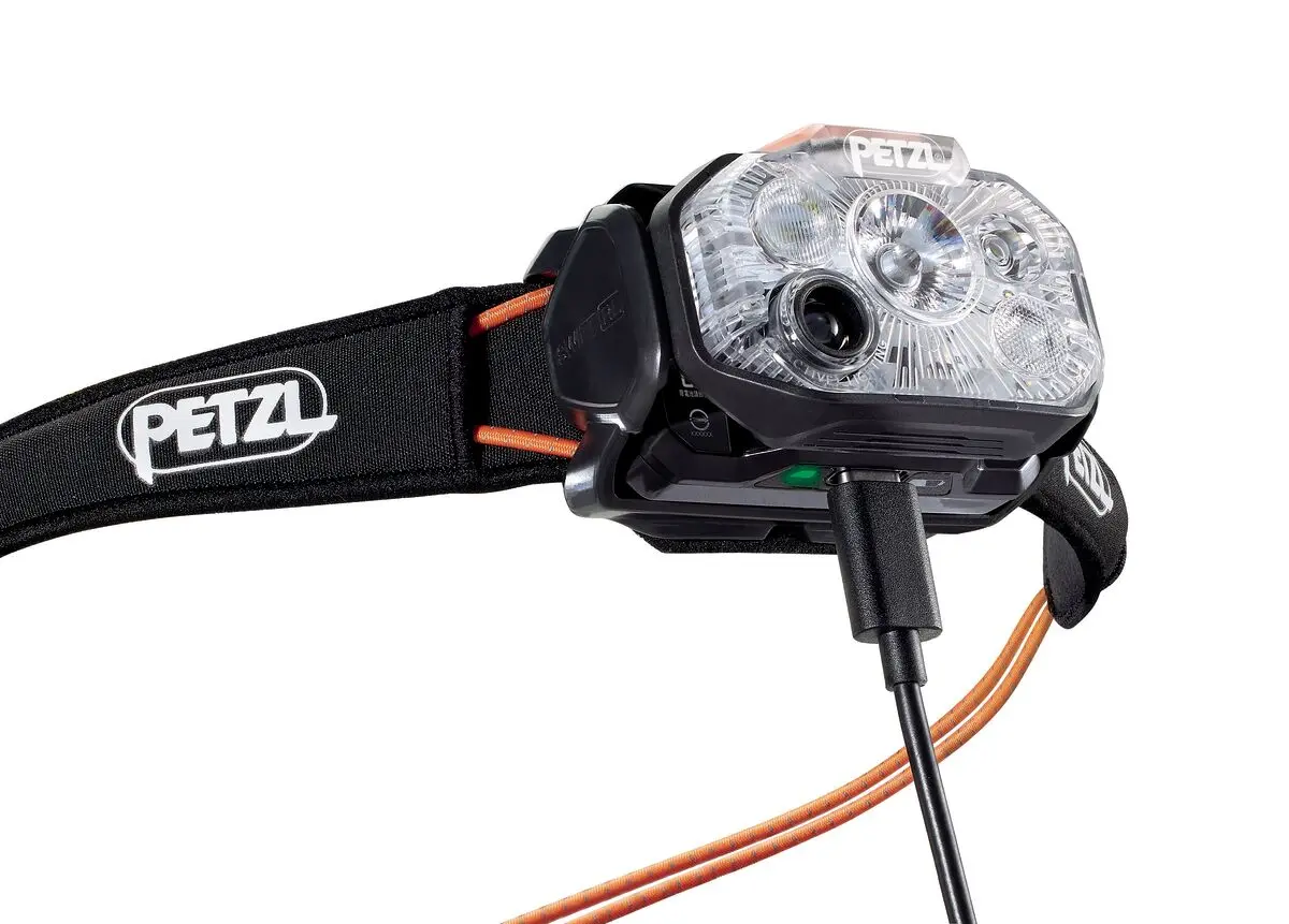 Челник PETZL SWIFT RL 2026, 1200 Лумена, Черен/оранжев - image 4