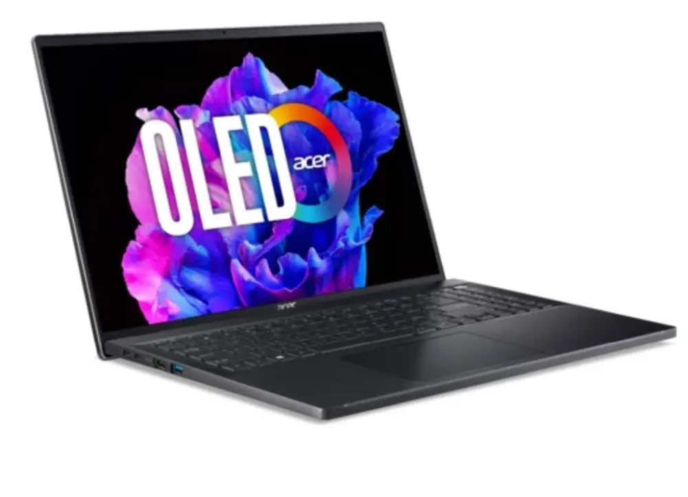 Лаптоп, Acer Swift Go 16 Pro, SFG16-71-74R0, Intel Core i7-13620H (up to 4.9GHz, 24MB), 16" CineCrystal 3,2K OLED 120Hz, 16 GB LPDDR5 RAM OB, SSD 1000GB PCIe Gen4, Intel UHD, WIFI6E+BT 5.2, Micro SD, FPR, No Cyrilic, QHD Cam, Win 11 Home 64 bit, Ice Black