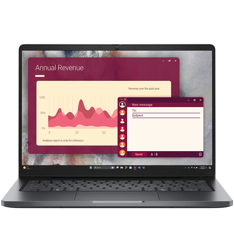 Dell Pro 14 (PC14250), Intel Core 5 120U(10C, 12T, 12MB, up to 5.0GHz), 14.0" FHD+(1920x1200) Non-Touch, 16GB(1x16GB) DDR5, 512GB M.2 SSD, Integrated Graphics, WiFi+BT, IR Cam+Mic, BG Backlit KBD, FPR, Ubuntu, 3Y ProSupport