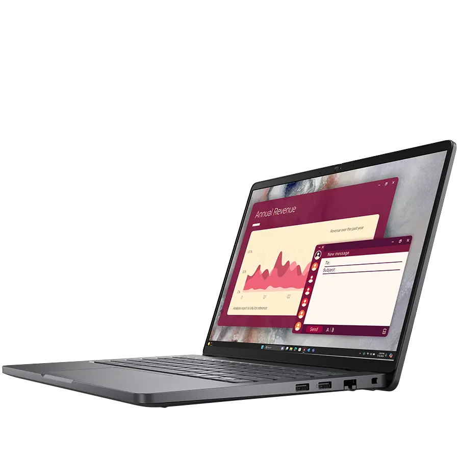 Dell Pro 14 (PC14250), Intel Core 5 120U(10C, 12T, 12MB, up to 5.0GHz), 14.0" FHD+(1920x1200) Non-Touch, 16GB(1x16GB) DDR5, 512GB M.2 SSD, Integrated Graphics, WiFi+BT, IR Cam+Mic, BG Backlit KBD, FPR, Ubuntu, 3Y ProSupport - image 2