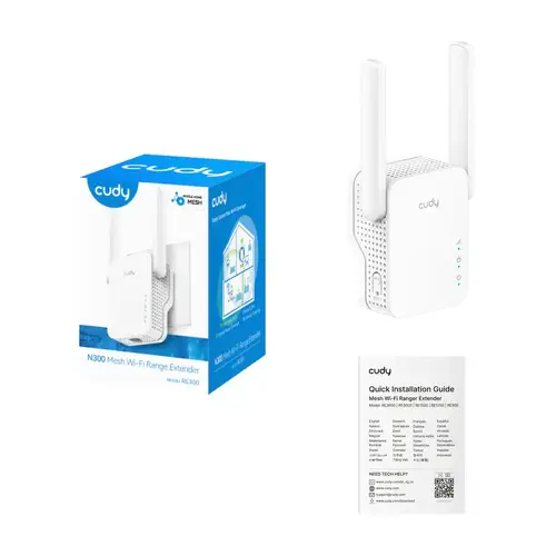 Безжичен усилвател Range Extender Cudy RE300 - 300Mbps - image 4