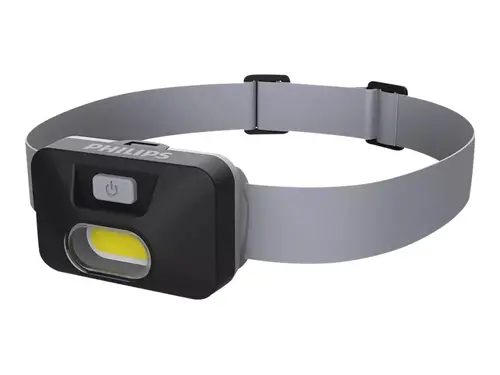 PHILIPS светодиодно челно фенерче IPX4 3 режима на работа Силен лъч слаб лъч мигане в червено 130 лумена