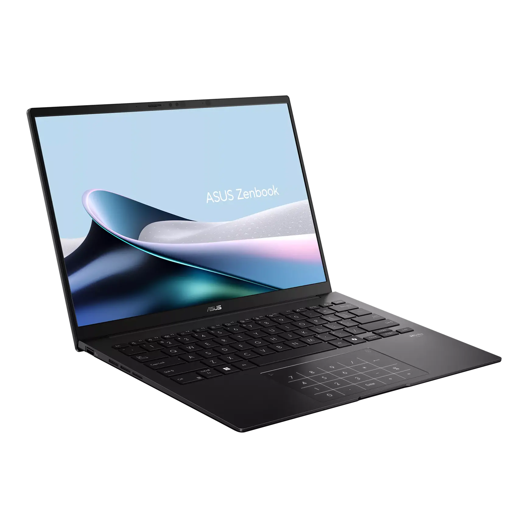 Лаптоп, Asus Zenbook UM3406GA-QD008WNA, AMD Ryzen AI 7 445 ,2.0GHz (14MB Cache, up to 4.6GHz, 6 cores, 12 Threads), 14.0 OLED WUXGA(WU) 1920X1200 16:10,LPDDR5X 32GB ( on board ),1TB  SSD G4, Windows 11,  Jade Black, Sleev, no adapter - image 1