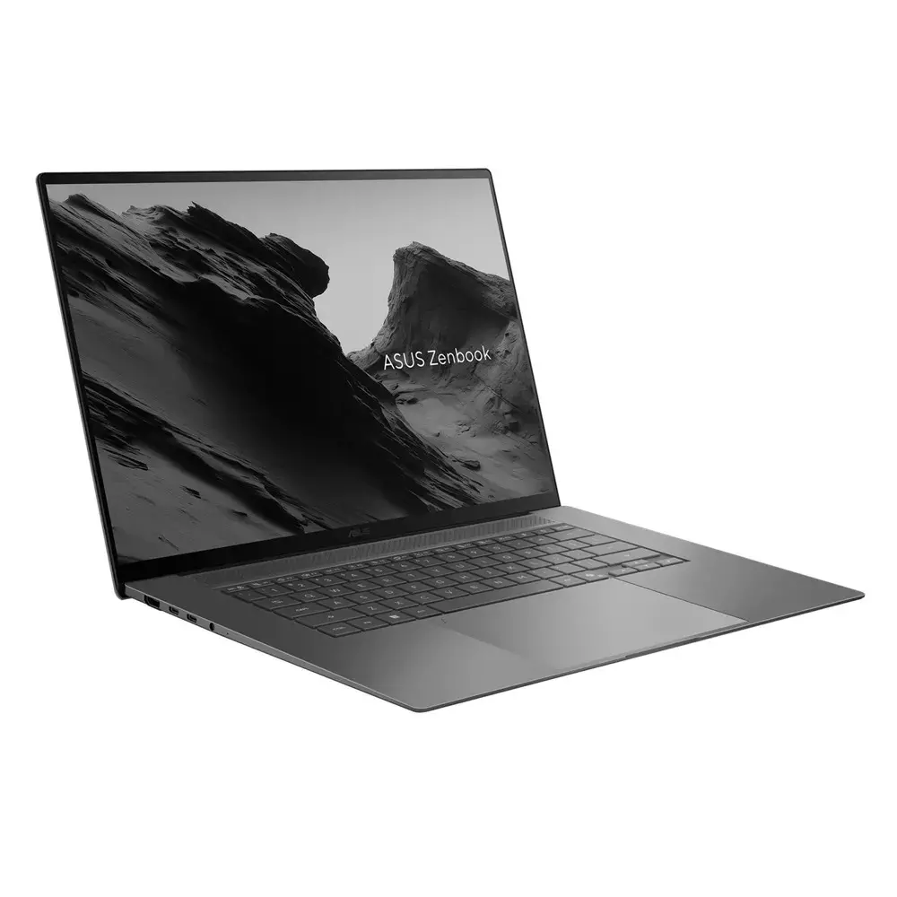 Лаптоп, Asus Zenbook S UM5606GA-SR391XNA, AMD Ryzen 9 465 ,2.0GHz (34MB Cache, up to 5.0GHz)50TOPS, 16 " OLED WQXGA+(WQ+) 2880*1800 16:10 Bend+500nits, 120Hz, Glare , 32GB LPDDR5X (32GB on BD),2TB SSD, Backlit Kbd, Win 11 Pro,Antrim Gray, Sleev, no adapter - image 1